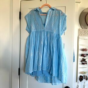 Juliet Dunn London Mini Dress / Tunic Fit with matching Slip / Size 3 (8-10)